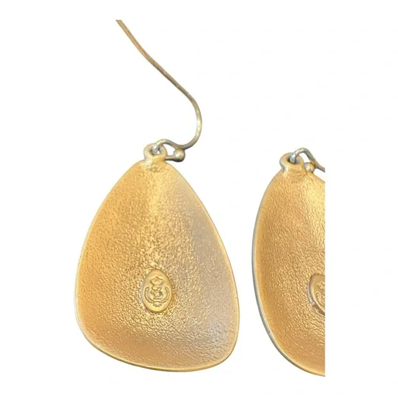 Premier Designs Matte Gold Teardrop Dangle Earrings J15 - Picture 4 of 5